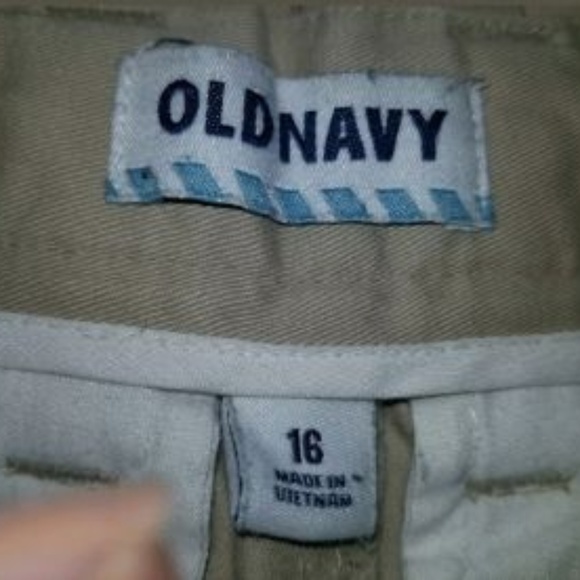 3 Pairs OLD NAVY Boys Khaki Uniform Shorts, Sz. 16 - Picture 2 of 3